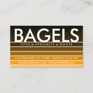 BAGELS orange swatch Business Card