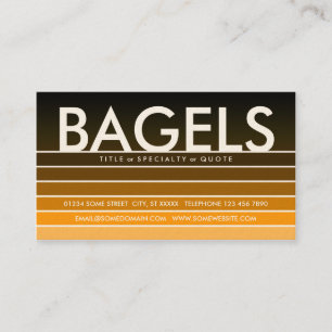 BAGELS orange swatch Business Card