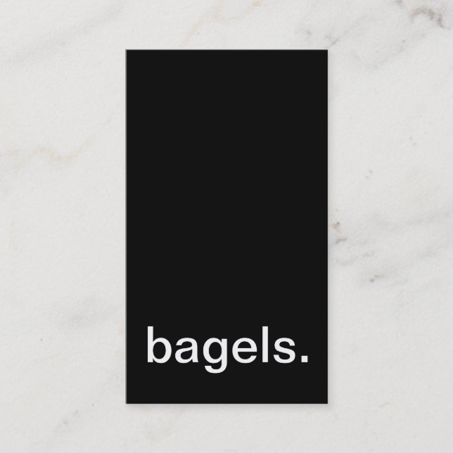 bagels punch card (Front)