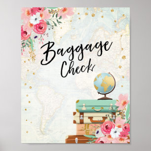 Baggage Check Sign Travel shower Miss to Mrs