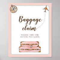 Baggage Claim Sign Travel theme Bridal shower