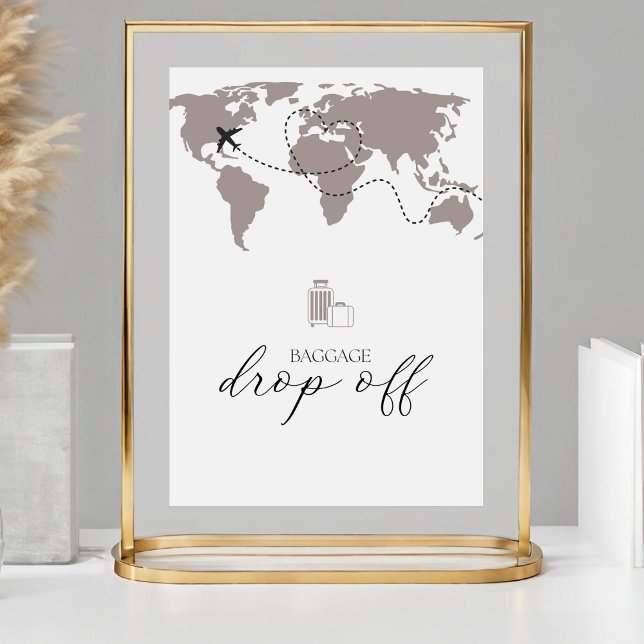 Baggage Drop Off Baby Shower Coat Check Table Sign (Creator Uploaded)