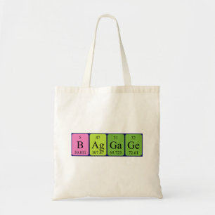 Baggage periodic table word tote bag