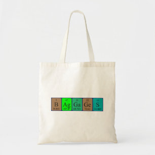 Baggages periodic table word tote bag