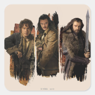 BAGGINS™, BARD THE BOWMAN™, & THORIN OAKENSHIE SQUARE STICKER