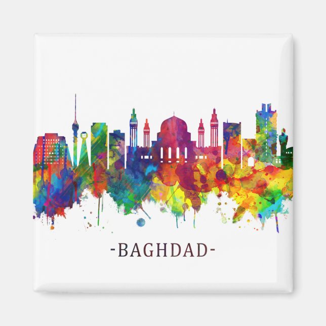 Baghdad Iraq Skyline Magnet (Front)