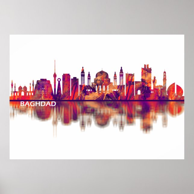 Baghdad Iraq Skyline Poster (Front)