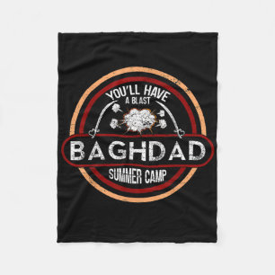 Baghdad Summer Camp _ Iraq War Veteran Military Fleece Blanket