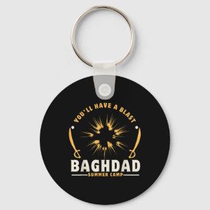 Baghdad Summer Camp Usa Veterans Iraq War Military Key Ring
