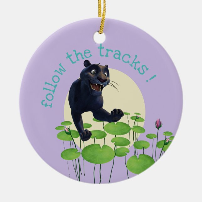 Bagheera 2 ceramic ornament (Front)