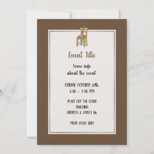 Baglama on Chair Invitation