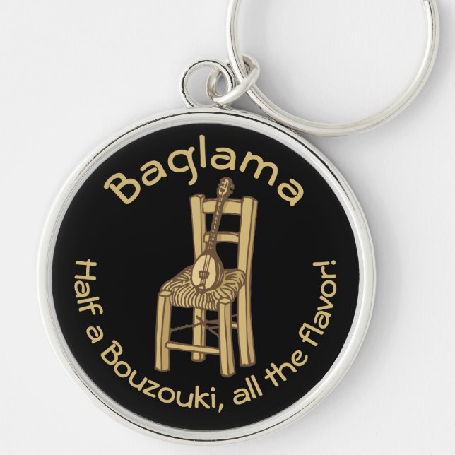 Baglama on Chair Keychain (Front)