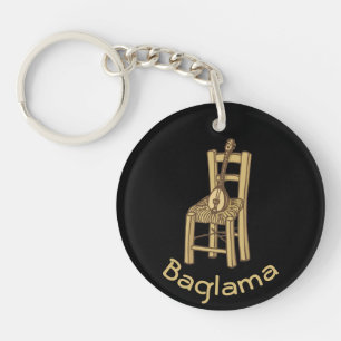 Baglama on Chair Keychain