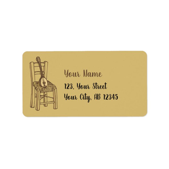 Baglama on Chair Label (Front)