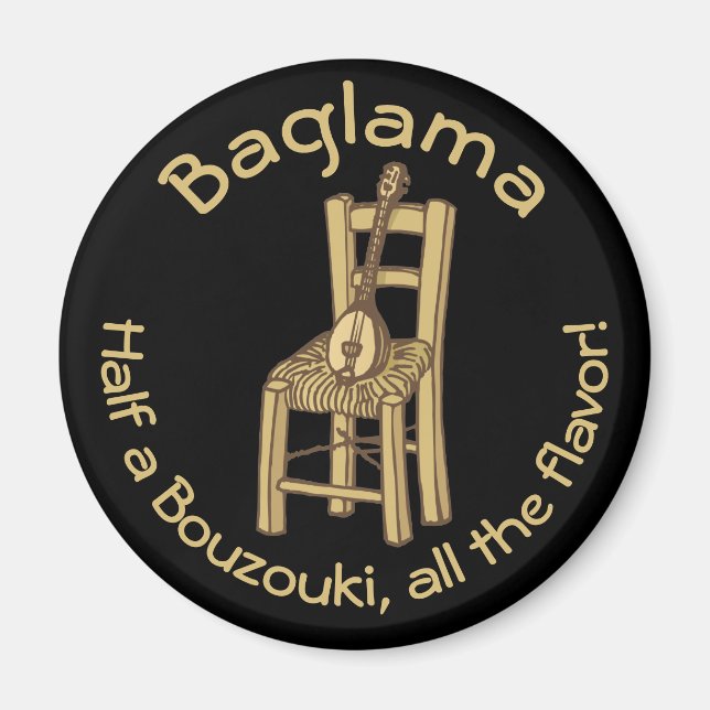 Baglama on Chair Magnet (Front)