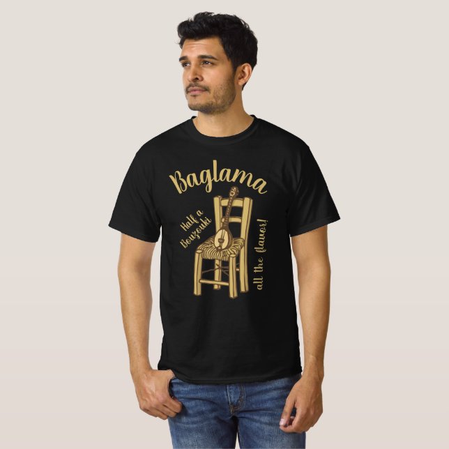 Baglama on Chair T-Shirt (Front Full)