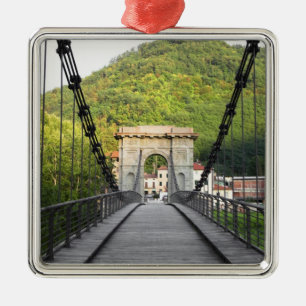 Bagni di Lucca, Tuscany, Italy - An old bridge Metal Ornament