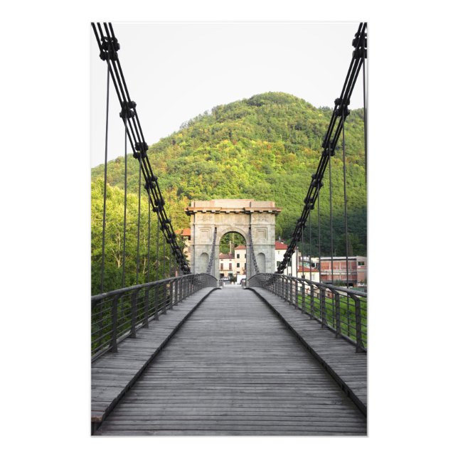 Bagni di Lucca, Tuscany, Italy - An old bridge Photo Print (Front)