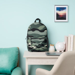 Bagpack - army - green printed backpack