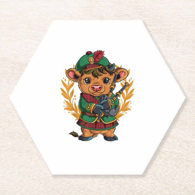 Bagpipe Bagpipes  Paper Coaster (Front)