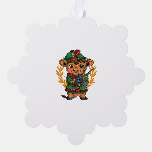 Bagpipe Bagpipes  Tree Decoration Card (Front)