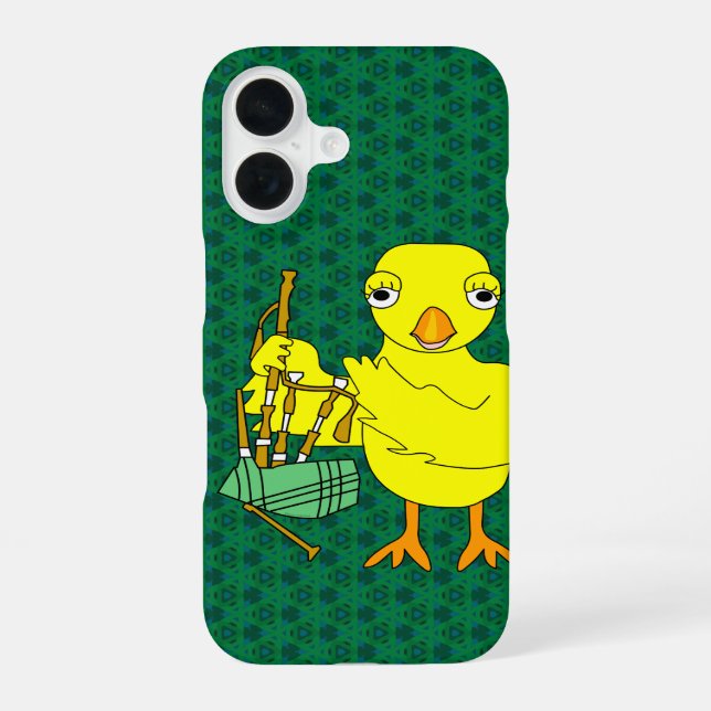 Bagpipe Chick iPhone 16 Case (Back)