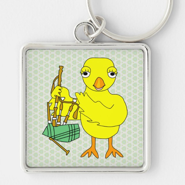 Bagpipe Chick Key Ring (Front)