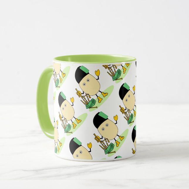 Bagpipe Egghead Mug (Front Left)