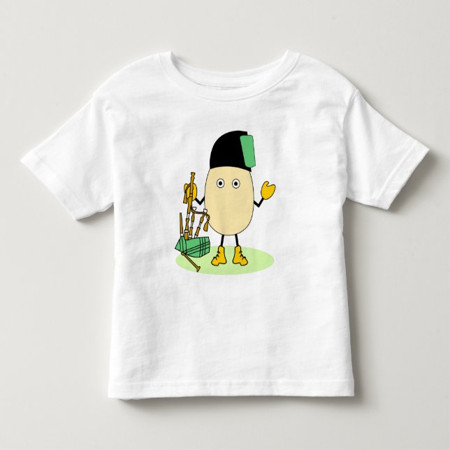 Bagpipe Egghead Toddler T-Shirt (Front)