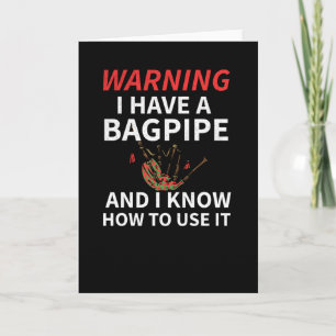 Bagpipe Gifts Bagpiper Scottish Bagpipe Lover Card