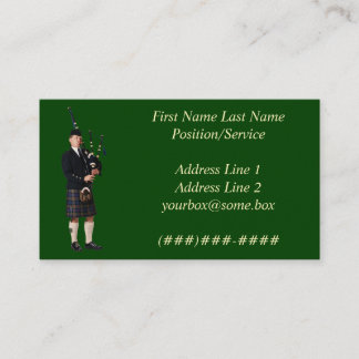 Bagpipe Musician Business Card