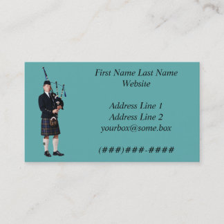 Bagpipe Musician Business Card