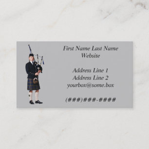 Bagpipe Musician Business Card