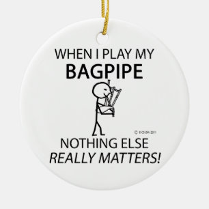 Bagpipe Nothing Else Matters Ceramic Ornament