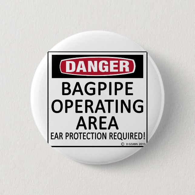 Bagpipe Operating Area 6 Cm Round Badge (Front)