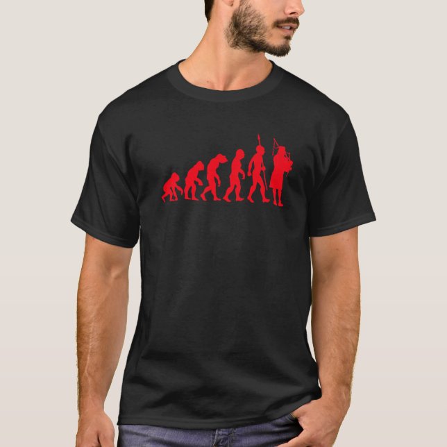 Bagpipe Player Bagpipe Player Scotland Evolution P T-Shirt (Front)