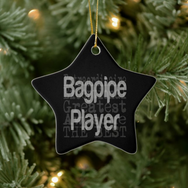 Bagpipe Player Extraordinaire Ceramic Ornament (Tree)