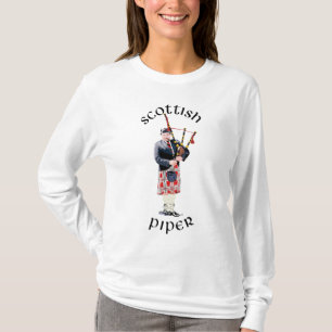 Bagpipe Player in Red Kilt T-Shirt