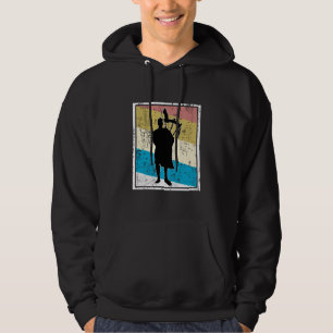 Bagpipe player retro vintage gift for Scotland Fan Hoodie