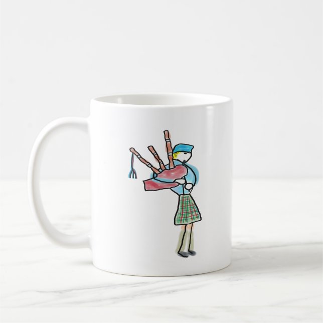 Bagpipe Playing Coffee Mug (Left)