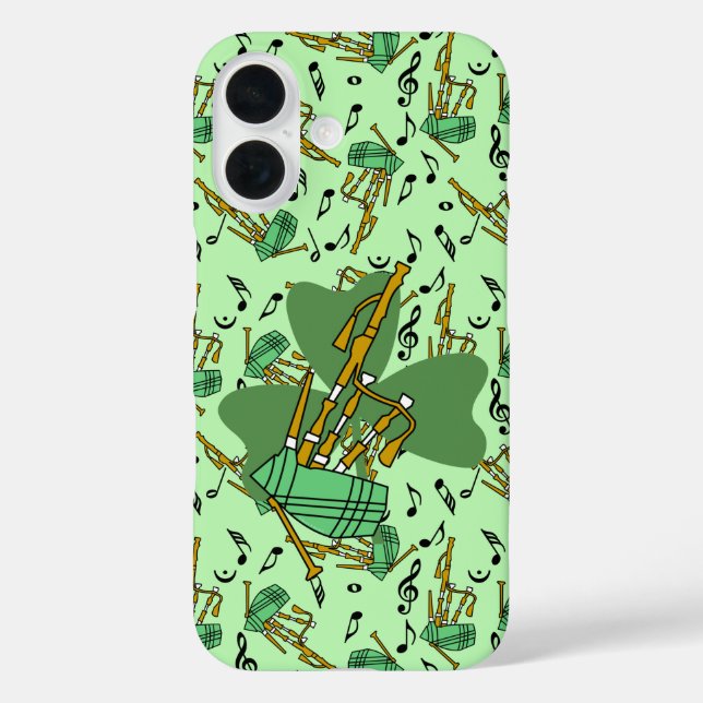 Bagpipe Shamrock Case-Mate iPhone Case (Back)