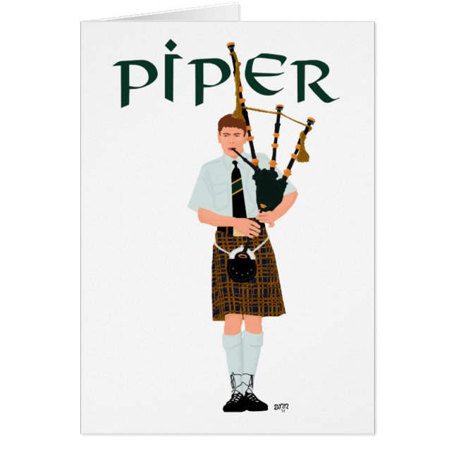 Bagpiper - Brown Kilt (Front)