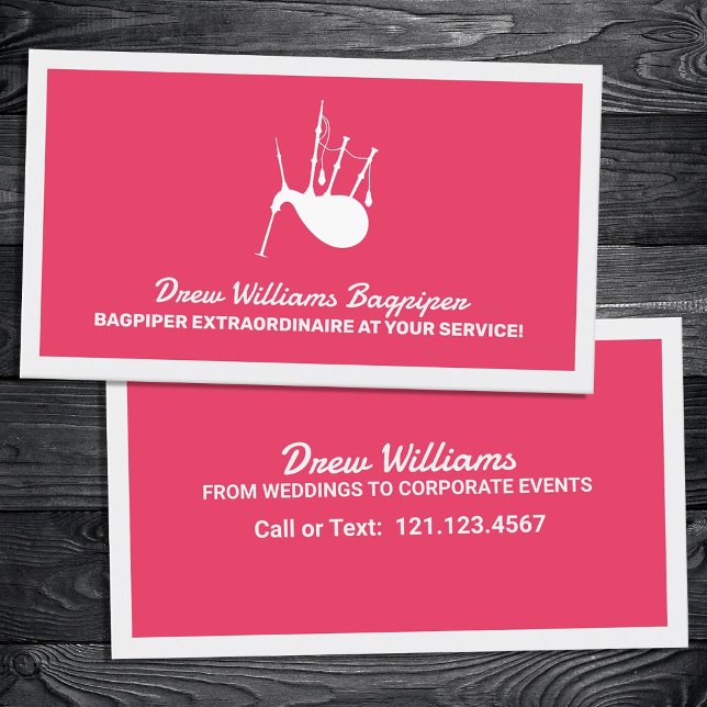 Bagpiper Business Card (Bagpiper Business Cards)