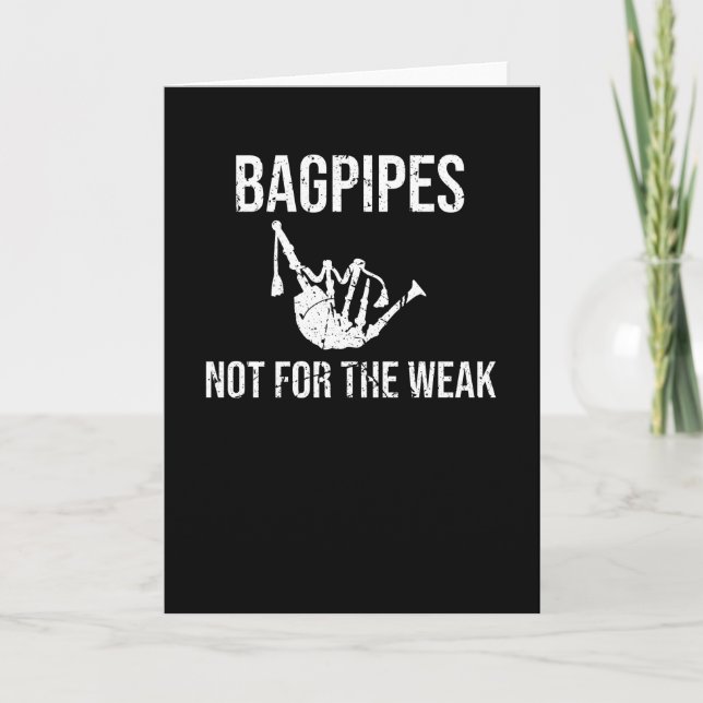 Bagpiper Gifts Bagpipe Scottish Bagpipe Lover Card (Front)
