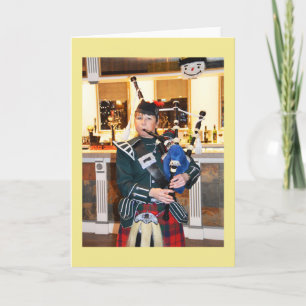 Bagpiper Holiday Card