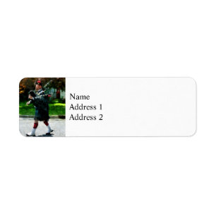 Bagpiper Profile Return Address Label