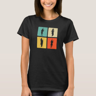 Bagpiper Retro Bagpipe Silhouette For Bagpipe Play T-Shirt