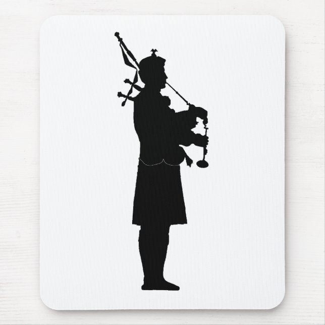 Bagpiper Silhouette Mouse Pad (Front)