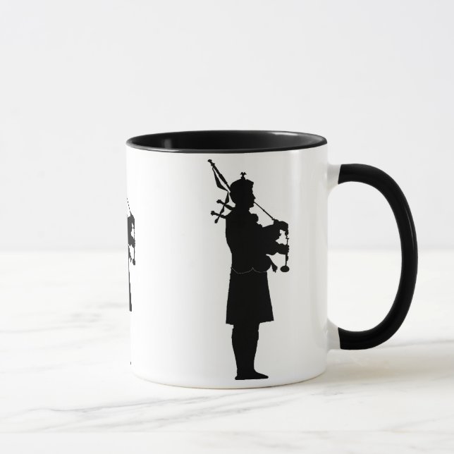 Bagpiper Silhouette Mug (Right)
