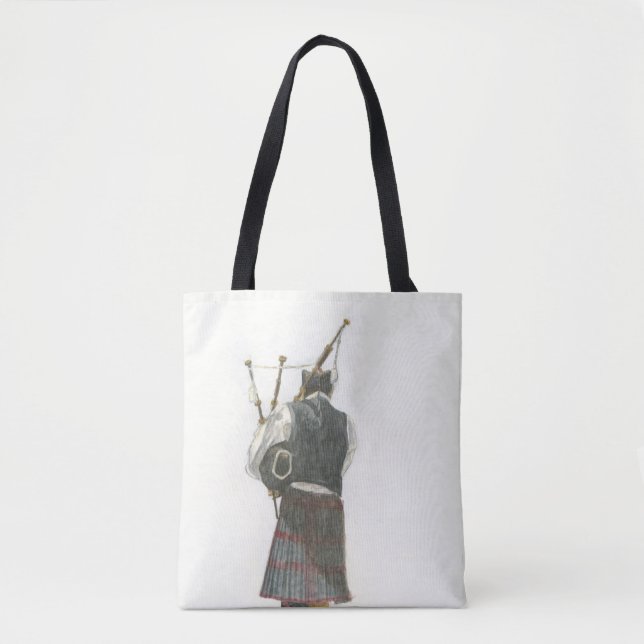 Bagpiper Tote Bag (Front)